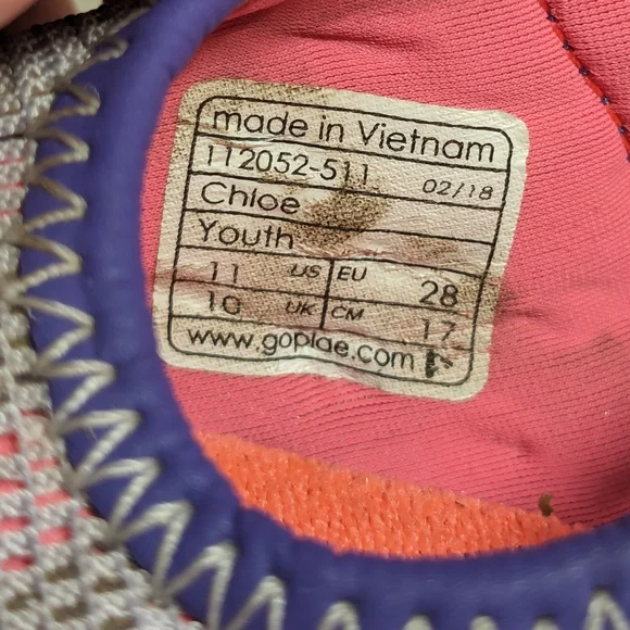 PLAE Chloe Passion Flower Sneaker Flex Sole Toe Guard Youth 11 Euro 28 - Picture 8 of 8